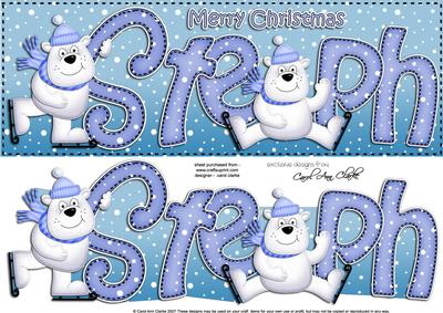 Xmas Large Dl Steph Quick Card N 3D Decoupage