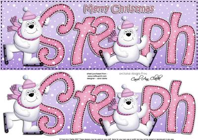 Xmas Large Dl Steph Quick Card N 3D Decoupage