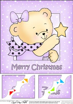 8 x 8 Rosie's Xmas Star Scalloped Corner Topper