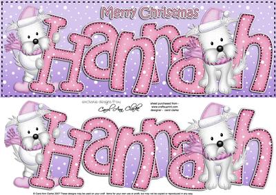 Xmas Large Dl Hannah Quick Card N 3D Decoupage