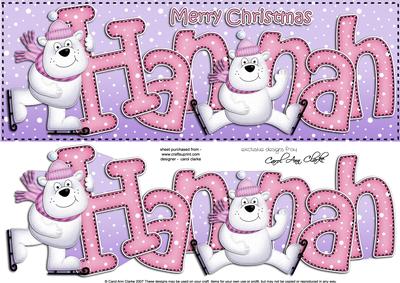Xmas Large Dl Hannah Quick Card N 3D Decoupage