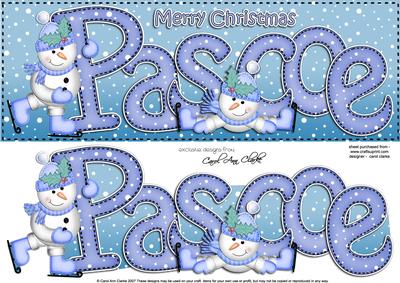 Xmas Large Dl Pascoe Quick Card N 3D Decoupage