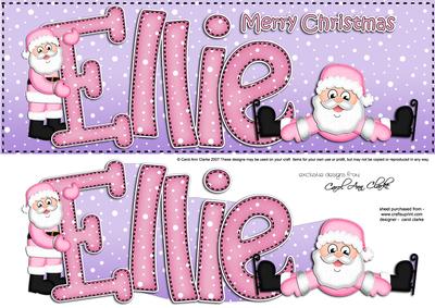 Xmas Large Dl Ellie Quick Card N 3D Decoupage