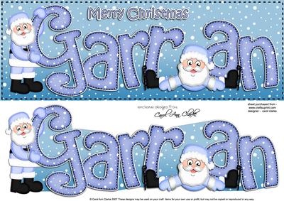 Xmas Large Dl Garran Quick Card N 3D Decoupage