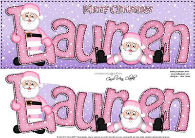 Xmas Large Dl Lauren Quick Card N 3D Decoupage
