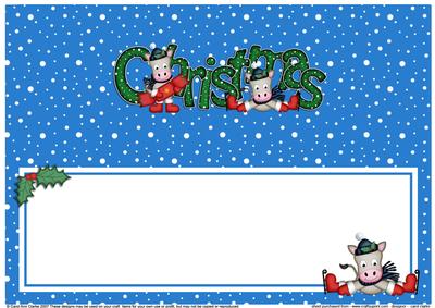 Xmas Christmas Gigi Horse Matching Large Dl Insert