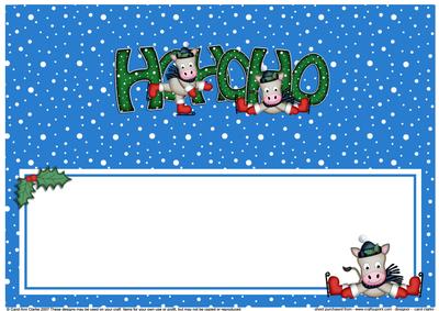 Xmas Ho Ho Ho Gigi Horse Matching Large Dl Insert