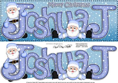 Xmas Large Dl Joshua J Quick Card N 3D Decoupage