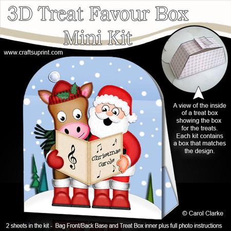 3D Xmas Singing Gigi Horse & Santa or Favour Box Mini Kit
