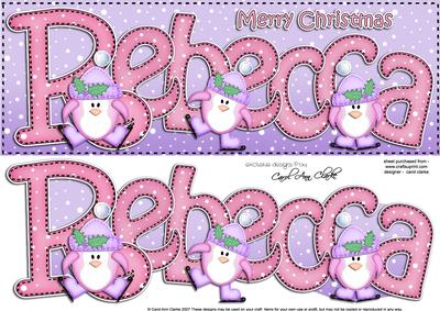 Large Dl Xmas Rebecca Quick Card 3D Decoupage