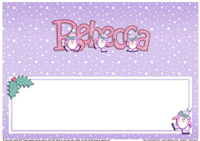 Xmas Rebecca Matching Large Dl Insert