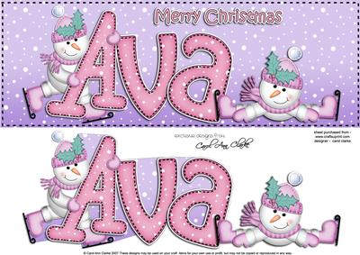Xmas Large Dl Ava Quick Card N 3D Decoupage