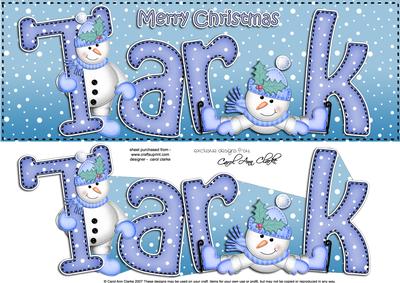 Xmas Large Dl Tark Quick Card N 3D Decoupage