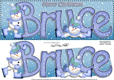 Xmas Large Dl Bruce Quick Card N 3D Decoupage
