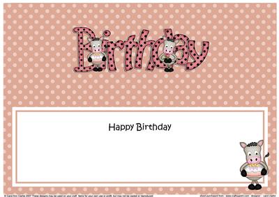 Gigi Horse Birthday Matching Large Dl Insert