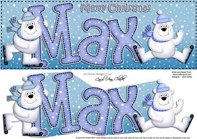Xmas Large Dl Max Quick Card N 3D Decoupage