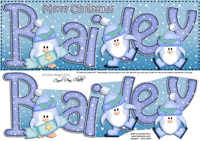 Xmas Large Dl Bailey Quick Card N 3D Decoupage