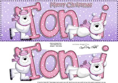 Xmas Large Dl Toni Quick Card N 3D Decoupage