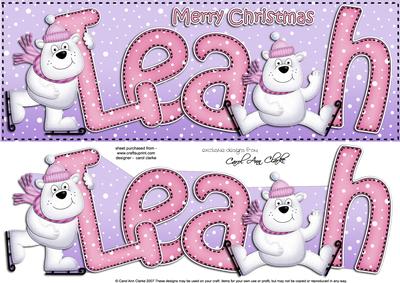 Xmas Large Dl Leah Quick Card N 3D Decoupage