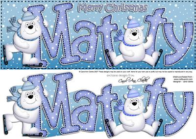 Xmas Large Dl Matty Quick Card N 3D Decoupage