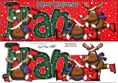Xmas Large Dl Nan Quick Card N 3D Decoupage