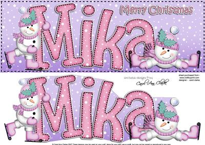 Xmas Large Dl Mika Quick Card N 3D Decoupage