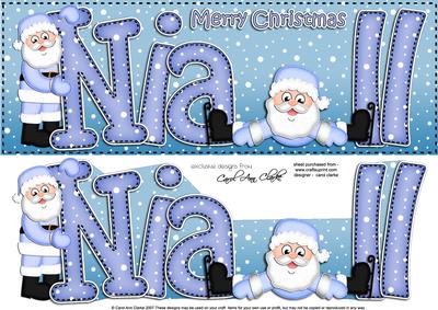 Xmas Large Dl Niall Quick Card N 3D Decoupage