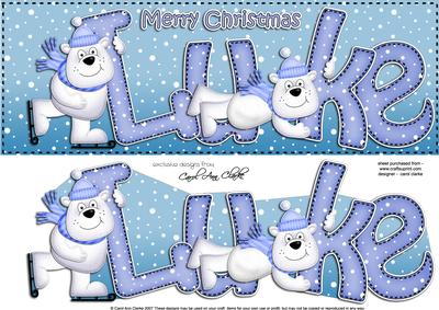 Xmas Large Dl Luke Quick Card N 3D Decoupage