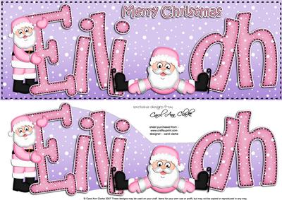 Xmas Large Dl Eilidh Quick Card N 3D Decoupage