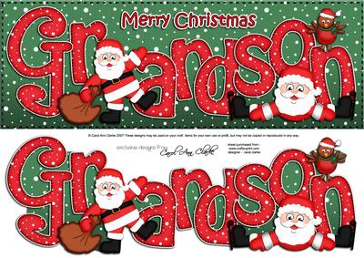 Xmas Large Dl Grandson Quick Card N 3D Decoupage