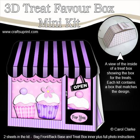 3D Little Cake Shop Treat or Favour Box Mini Kit