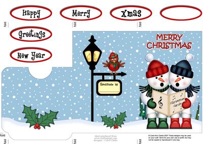 Xmas Singing Snowmen Lottery Wallet Card