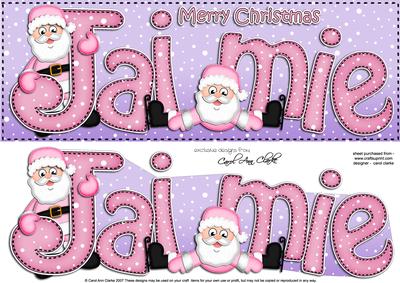 Large Dl Xmas Jaimie Quick Card 3D Decoupage