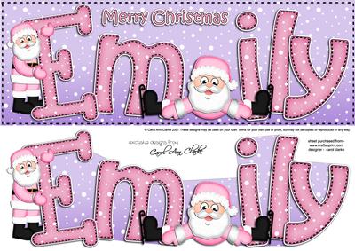 Large Dl Xmas Emily Quick Card 3D Decoupage