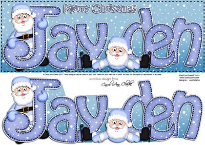 Large Dl Xmas Jayden Quick Card 3D Decoupage