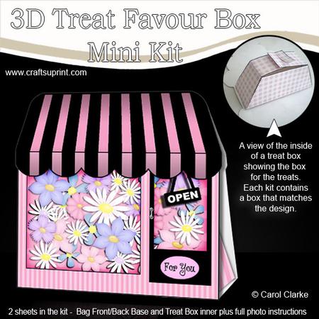 3D Little Flower Shop Treat or Favour Box Mini Kit