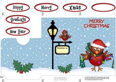 Xmas Robin Lottery Wallet Card
