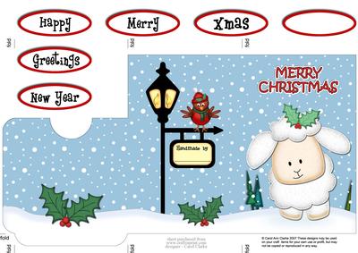 Xmas Little Lamb Lottery Wallet Card