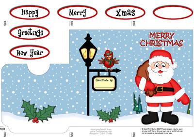 Xmas Santa Lottery Wallet Card