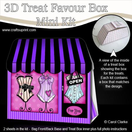 3D the Little Oh La La! Shop Treat or Favour Box Mini Kit
