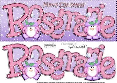 Large Dl Xmas Rosemarie Quick Card 3D Decoupage