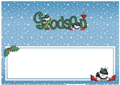 Xmas Godson Matching Large Dl Insert
