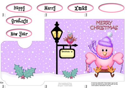 Xmas Little Birdie Lottery Wallet Card