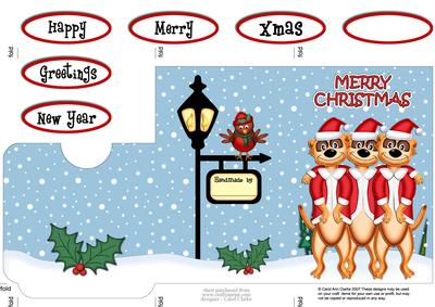 Xmas Meerkats Lottery Wallet Card