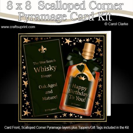 8 x 8 Birthday Whisky Scalloped Corner Kit