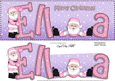 Xmas Large Dl Ella Quick Card N 3D Decoupage