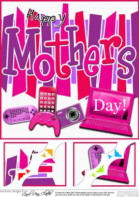 8 x 8 Mothers Day Gadgets Games N Gizmos Scalloped Corner To
