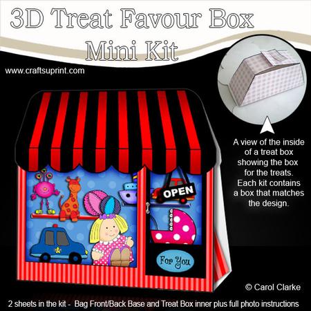 3D Little Toy Shop Treat or Favour Box Mini Kit