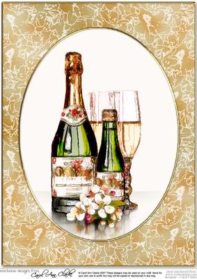 A4 Champagne & Flowers