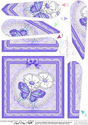 Fluttery Butterfly Quick Card with Fan Pyramage Topper